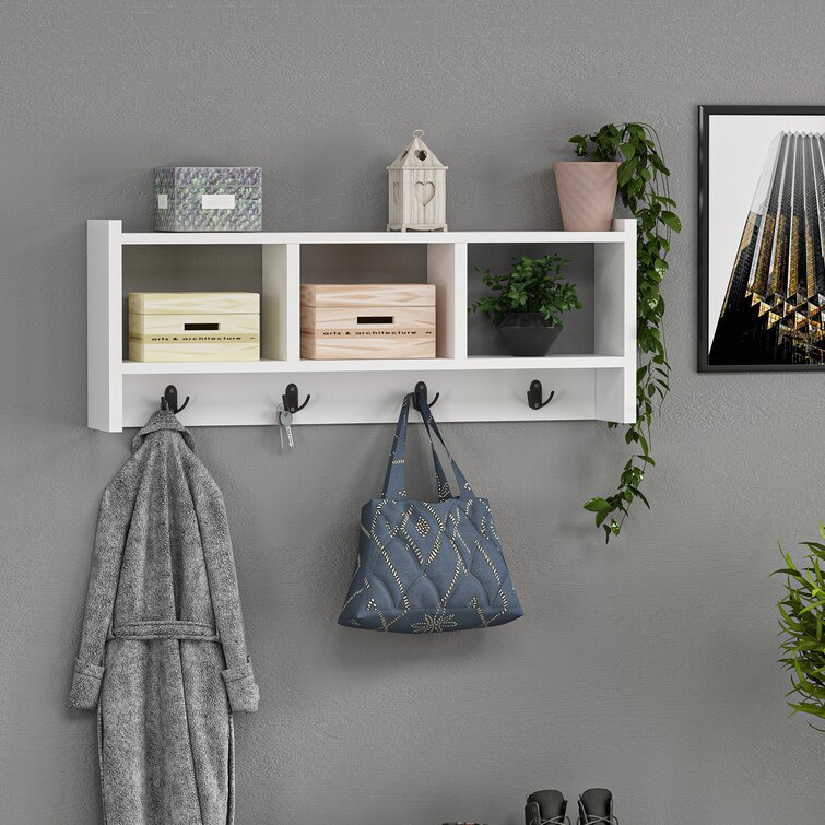 Grey coat rack online with storage